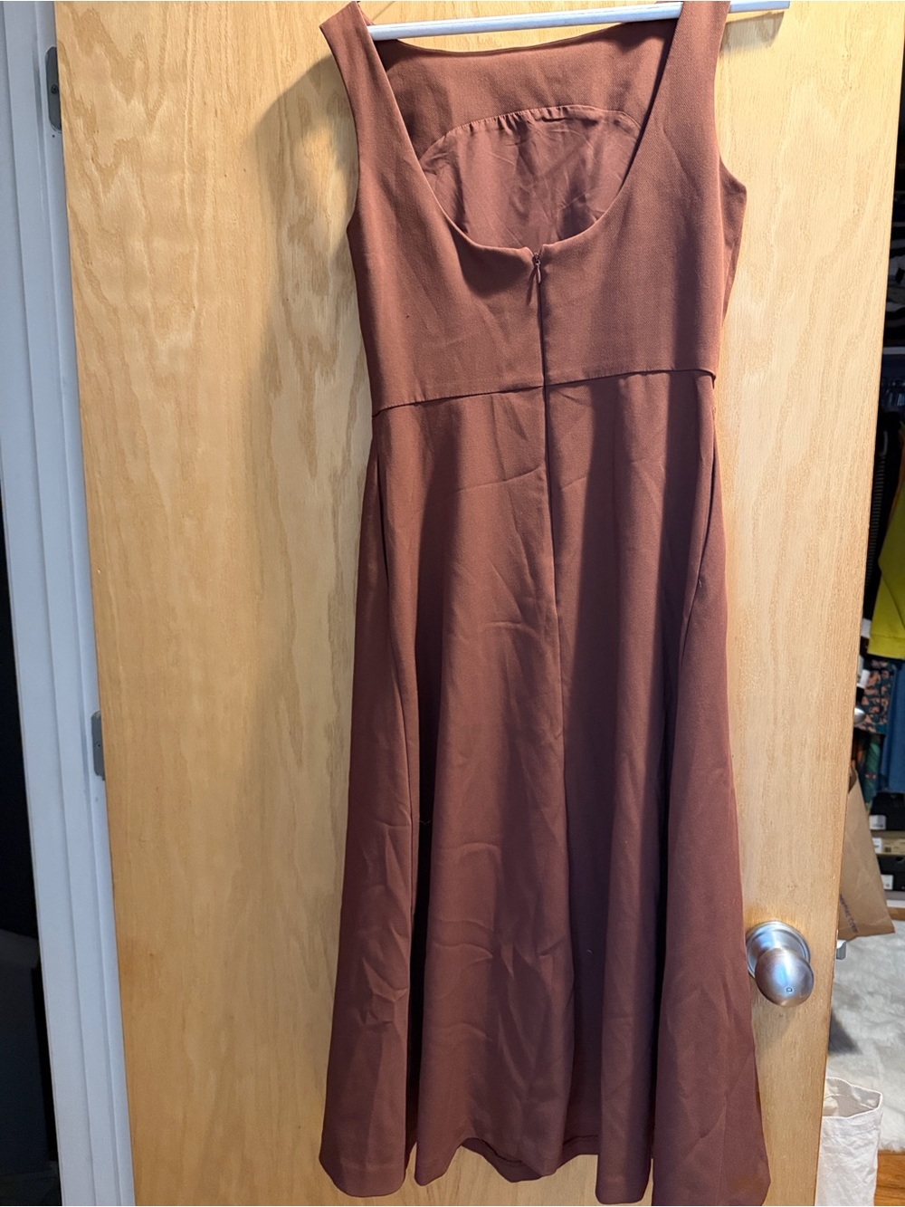 a new day Rust Brown Sleeveless Midi Dress
